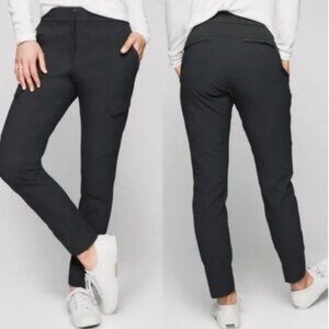 Athleta Wander Utility Cargo Pant Black Skinny Leg Stretch Women's Size 12‎